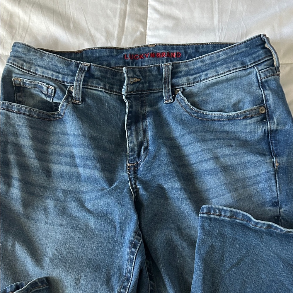 Lucky Brand Women's Straight Leg Blue Jeans - Picture 3 of 4